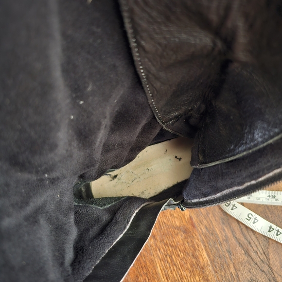 Taos Crave Black Suede Grunge Vintage Style Boho Tall Combat Moto Boots Sz EU 41 - Picture 12 of 14